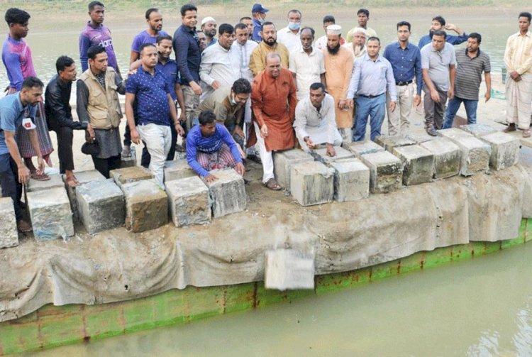 বিশ্বনাথে নদীর তীর সংরক্ষণ কাজের উদ্বোধন